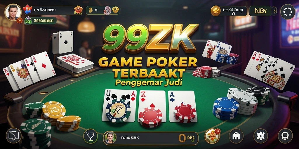 Screenshot utama menampilkan gameplay seru dalam permainan Poker.