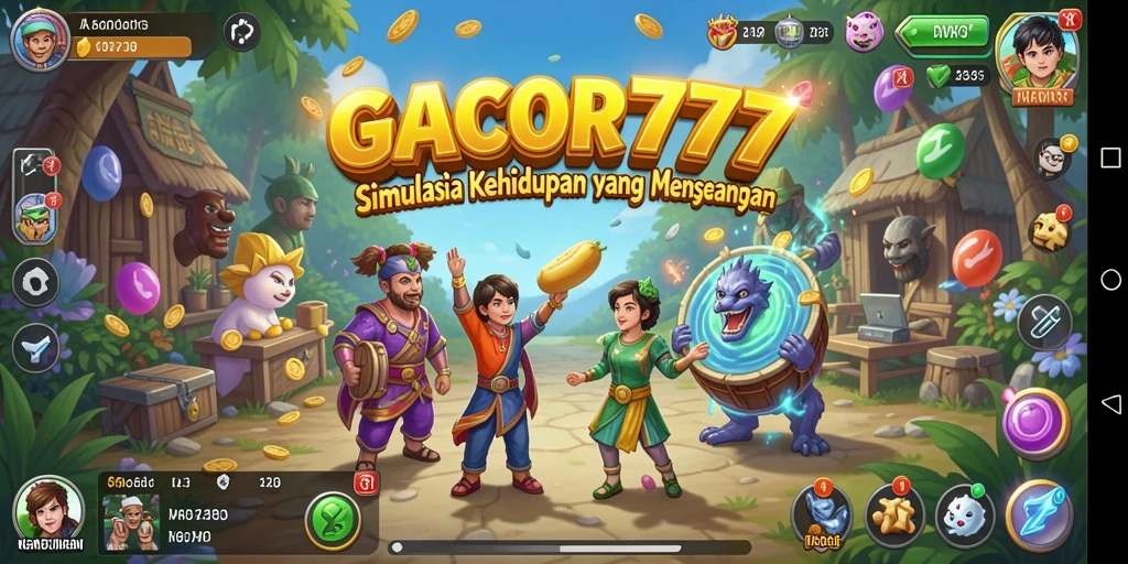 Tampilan gameplay GACOR777 yang menarik dan penuh warna.