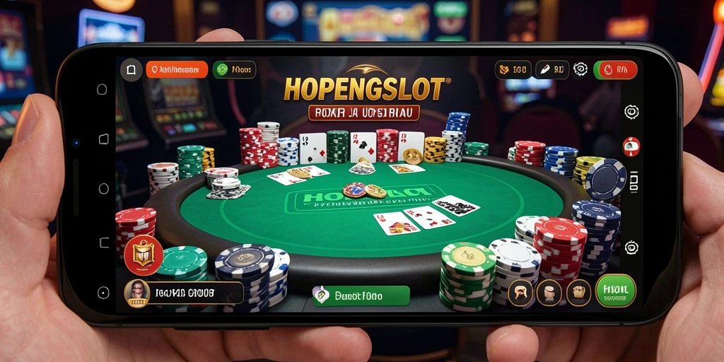 Screenshot gameplay HOPENGSLOT dengan suasana Poker yang mendebarkan.