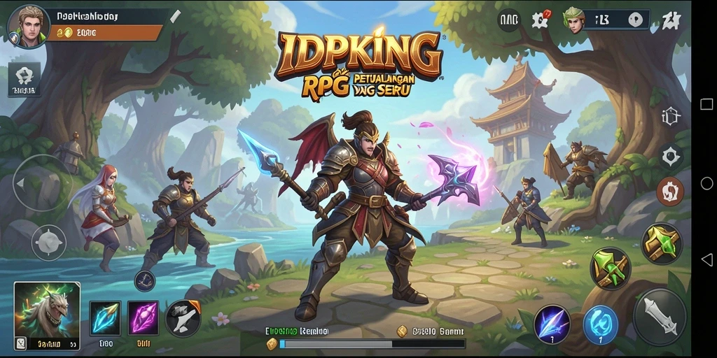 Tampilan menarik dari gameplay RPG IDPKING dengan karakter dan lingkungan yang kaya.