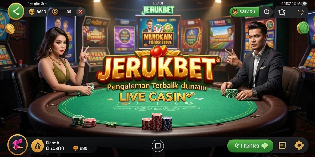 Tampilan gameplay Live Casino JERUKBET yang mendebarkan.