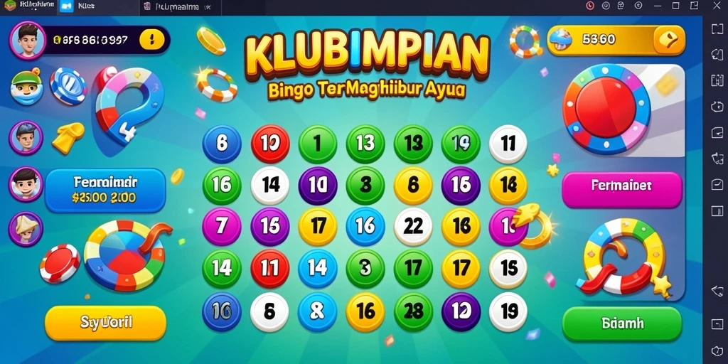 Screenshot KLUBIMPIAN menampilkan aksi seru permainan Bingo penuh warna.