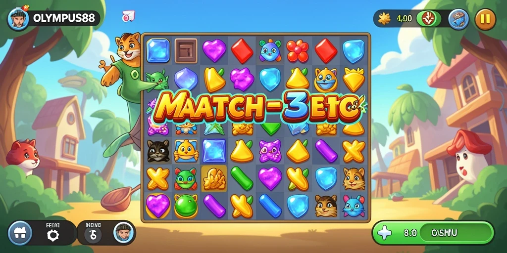 Gameplay menantang OLYMPUS88 dengan permata berwarna-warni.