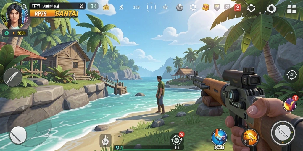 Screenshot gameplay RP79 menampilkan keseruan yang menghibur dan santai.