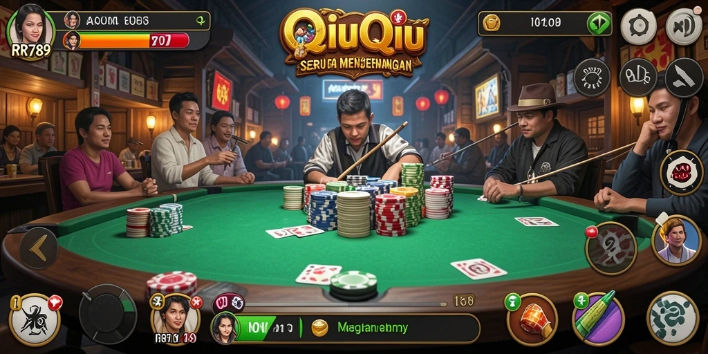 Tampilan gameplay menarik dari RR789 dalam pertempuran QiuQiu.