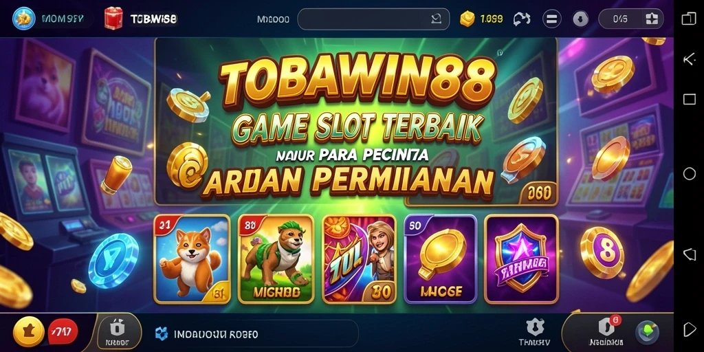Tangkapan layar utama TOBAWIN88 menunjukkan gameplay Slot yang menawan.