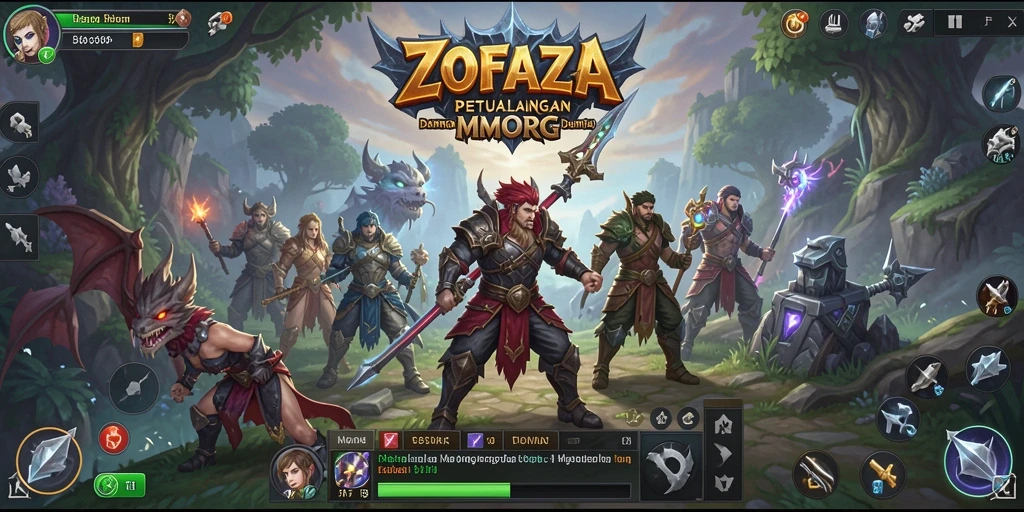 Tampilan gameplay ZOFAZA yang mengagumkan dan memikat.